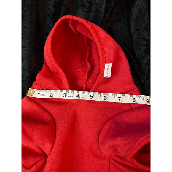 Dog Hoodie Sweater Red Rae Dunn Santa’s Helper Leash Slot Hood NWOT Size M - Picture 12 of 12